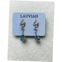 boucles d'oreilles péridot cœur — goutte argentée 925