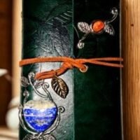 carnet Ésotérique vert – lapis lazuli & intuition