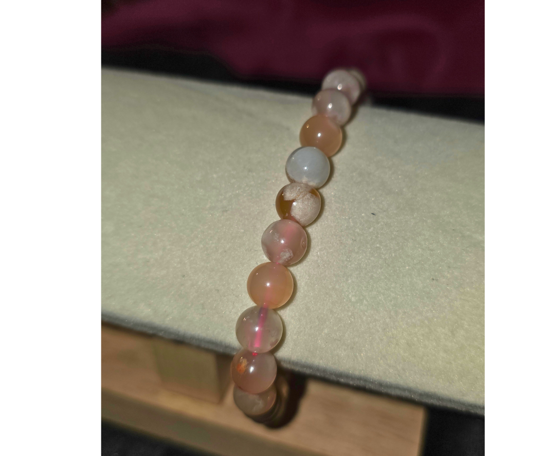 bracelet en agate f Agate fleur
