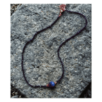 Collier en Obsidienne et Lapis Lazuli