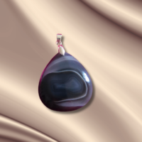 Pendentif Agate de Botswana – Pierre naturelle polie
